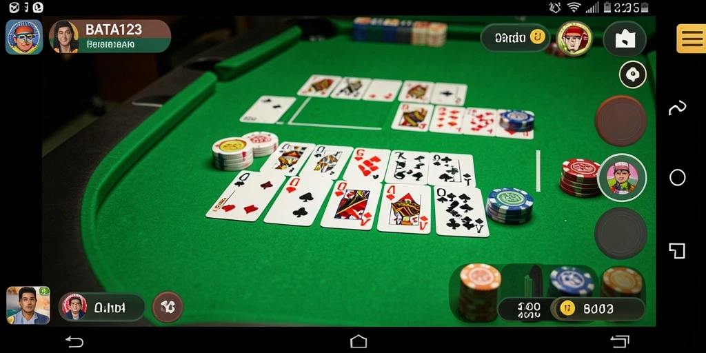 Tampilan menarik dan seru dari gameplay BATA123 Gaple.