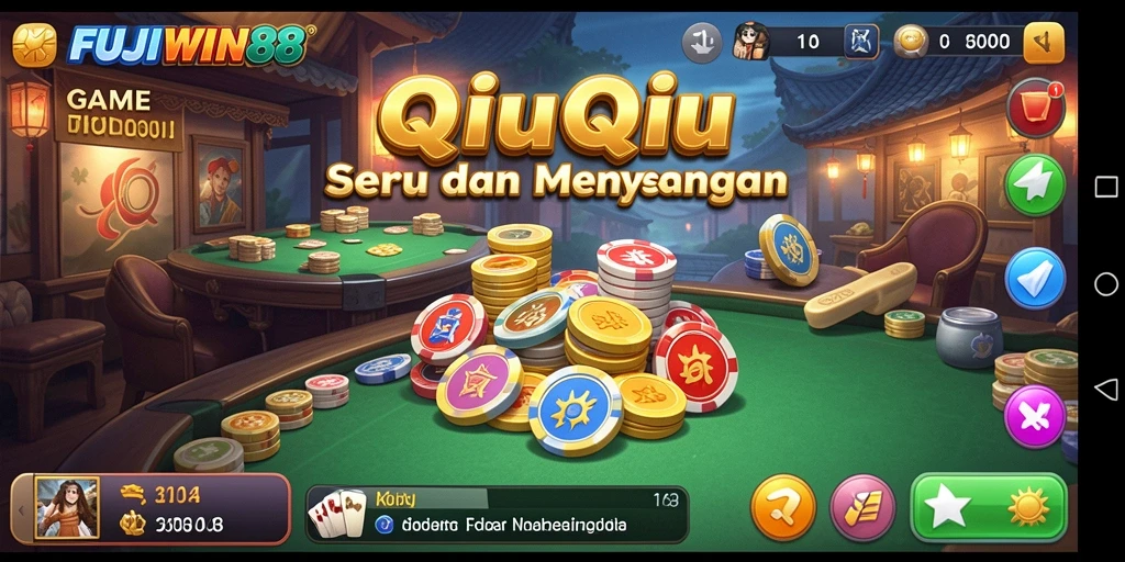 Screenshot menarik dari gameplay QiuQiu di FUJIWIN88.