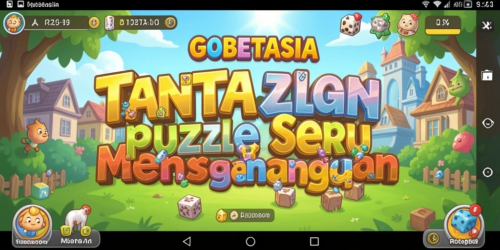 Screenshot gameplay GOBETASIA menampilkan tantangan puzzle yang menarik.