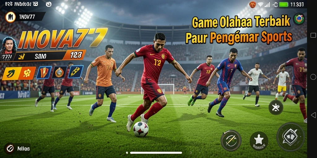 Tampilan gameplay yang memukau dalam INOVA77 dengan aksi olahraga seru.