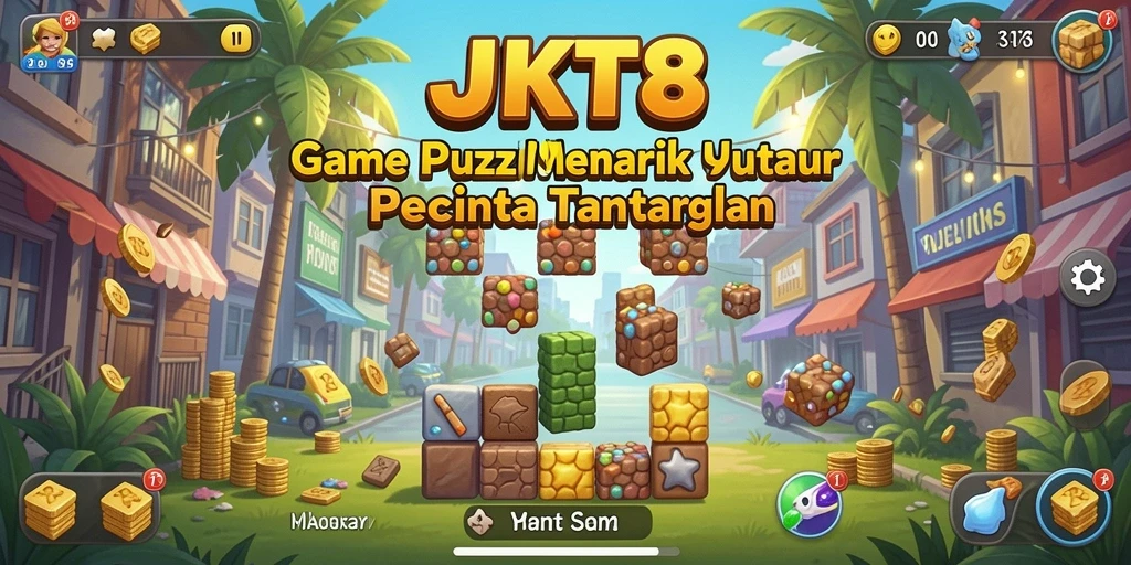 Tampilan screenshot JKT8 menampilkan gameplay Puzzle yang seru.