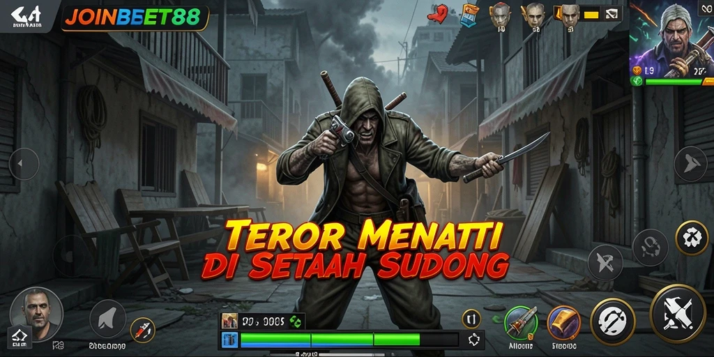 Tangkapan layar permainan JOINBET88 yang menciptakan suasana horor.