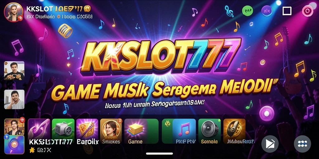 Tampilan gameplay KKSLOT777 yang menampilkan aksi musik seru dan interaktif.