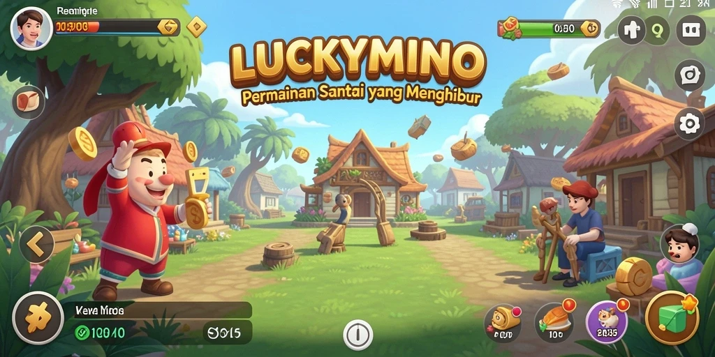 Tampilan gameplay yang mengasyikkan dari LUCKYMINO.