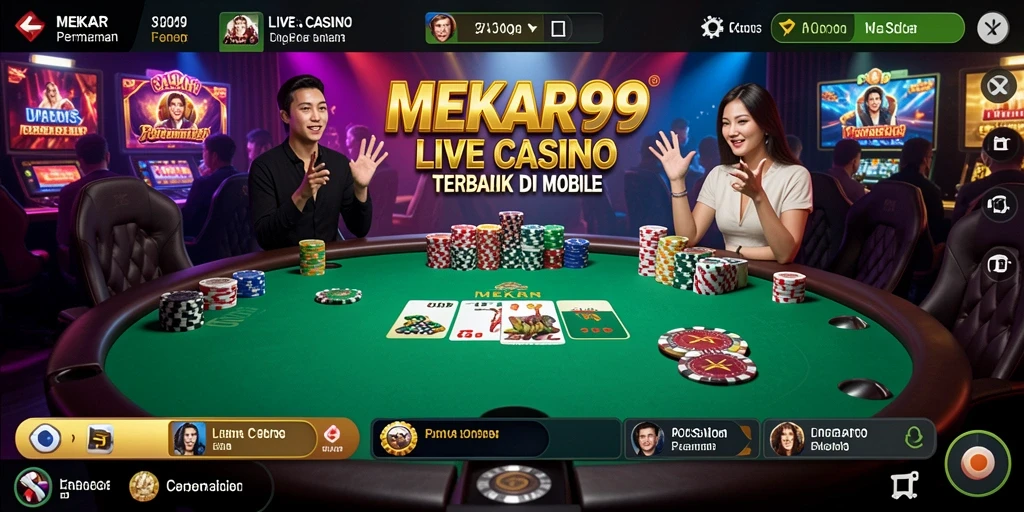 Tampilan gameplay Live Casino yang mengesankan dan interaktif.