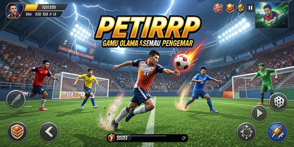 Gameplay <strong>PETIRRP</strong> yang menyenangkan dan kompetitif di arena olahraga.