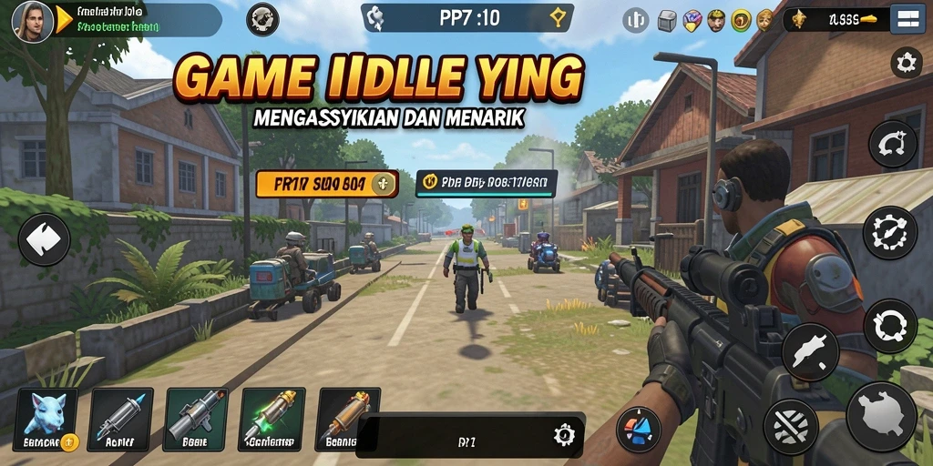 Tampilan gameplay PP7 yang menarik dan penuh warna.