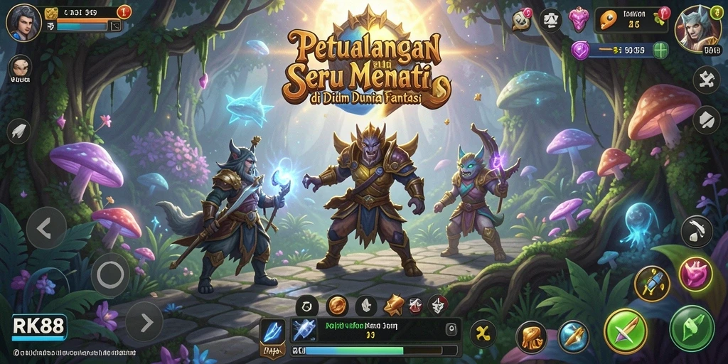 Tampilan gameplay petualangan RK88 yang menarik dan penuh aksi.