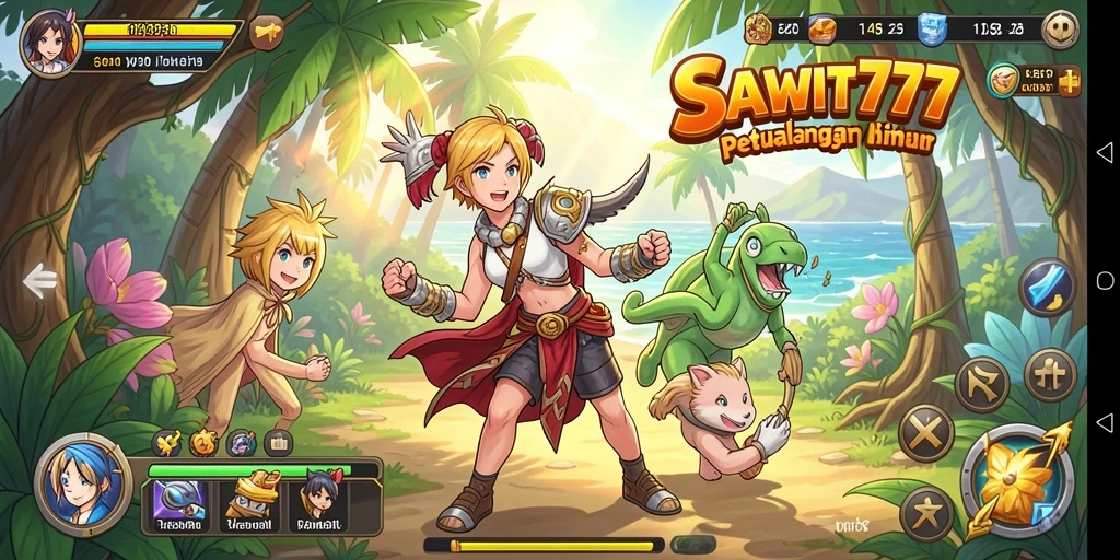 Tangkapan layar gameplay <strong>SAWIT777</strong> yang menampilkan petualangan seru di dunia Anime.