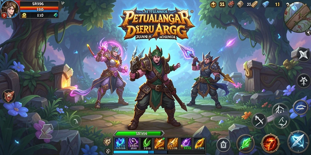 Gambaran gameplay seru di dunia fantasi ARPG SR996.