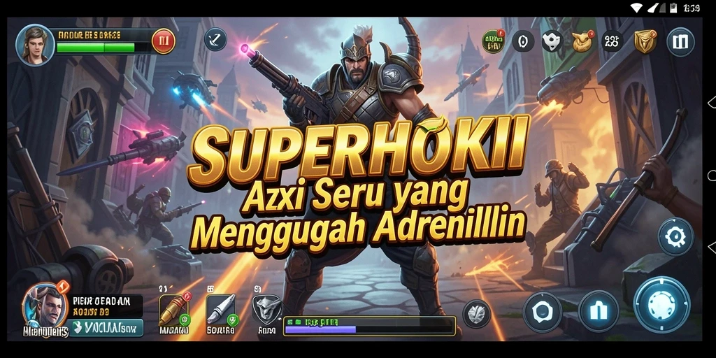 Tampilan seru dan penuh aksi dari gameplay SUPERHOKI.