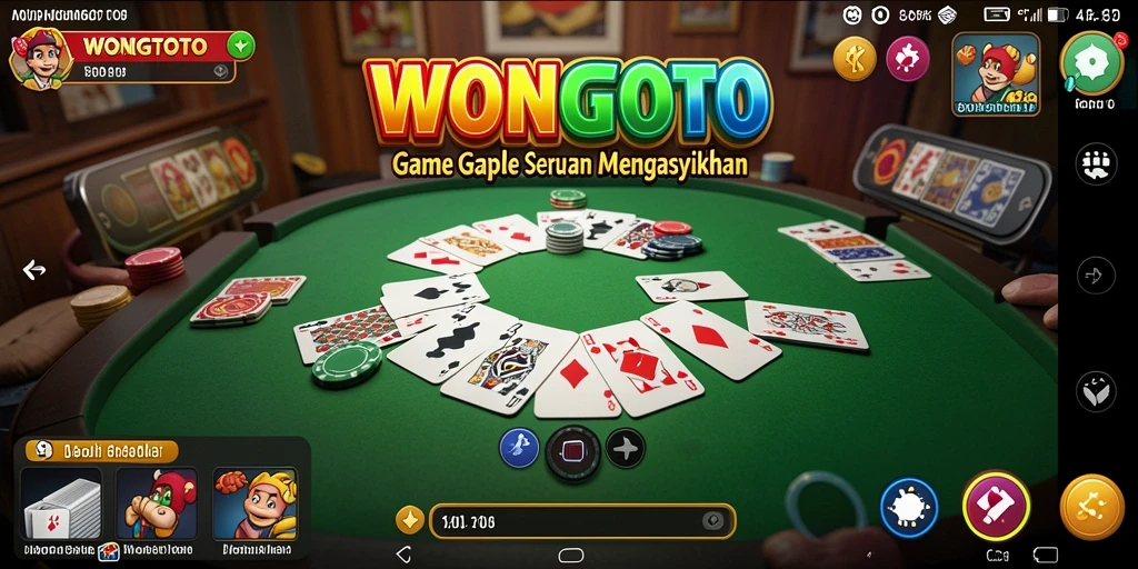 Tampilan gameplay WONGTOTO dengan tema Gaple yang menarik.
